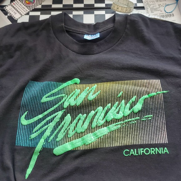 VTG 80's San Francisco California Puff Ink Souvenir Tshirt Sz M - Picture 5 of 6